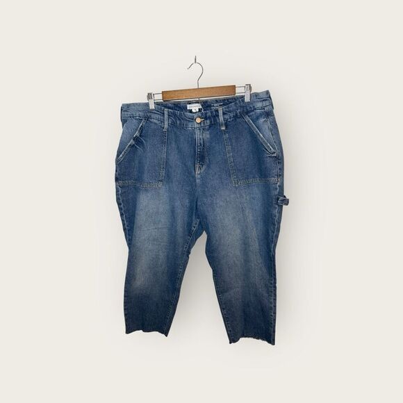 Good American Petite Weekender Jeans High Rise Slim Straight Size 15 - Picture 5 of 9